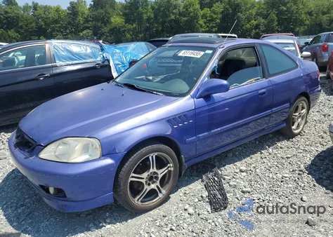 2000 Honda Civic Si из США, поврежденный, VIN 1HGEM1153YL097118